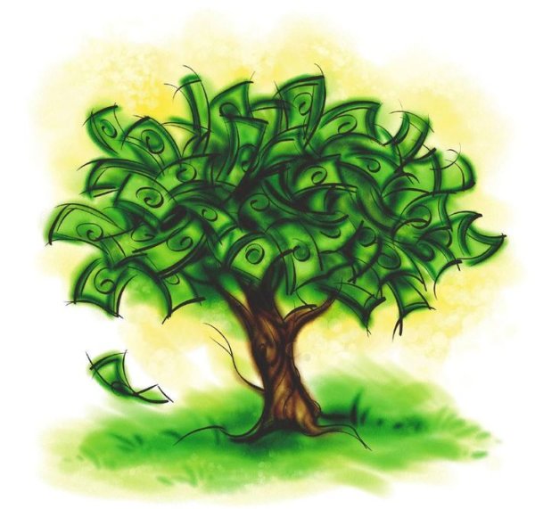 Дерево с деньгами