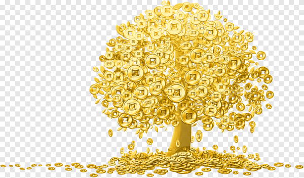 Денежное дерево золотое