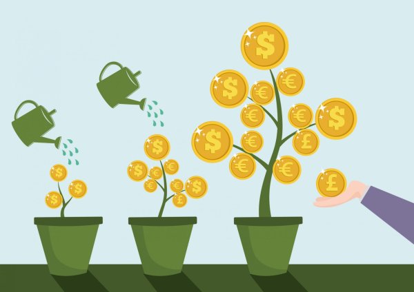 Поливает денежное дерево