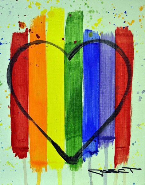 Девочка с радужными волосами