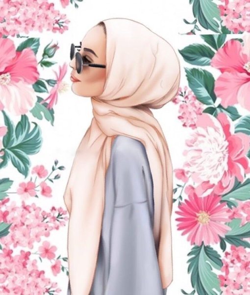 Девушка в хиджабе арт