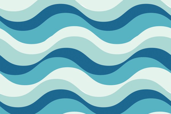 Волна рисунок акварелью