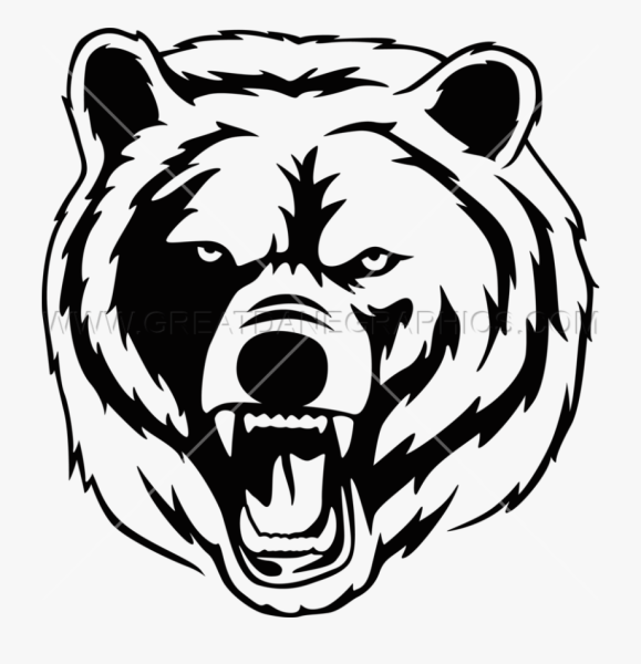 Контур головы медведя сбоку