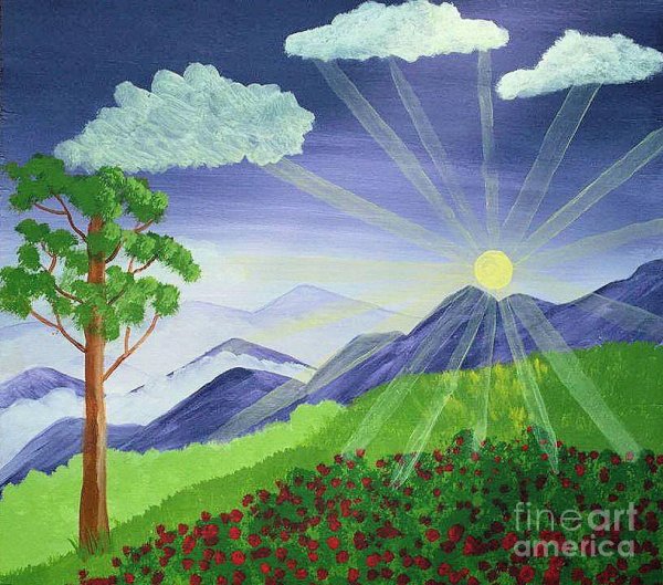 Закат красками