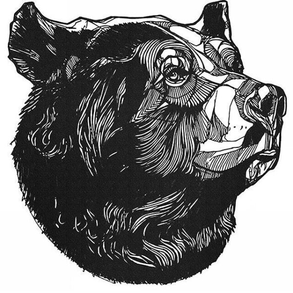 Стилизованная голова медведя