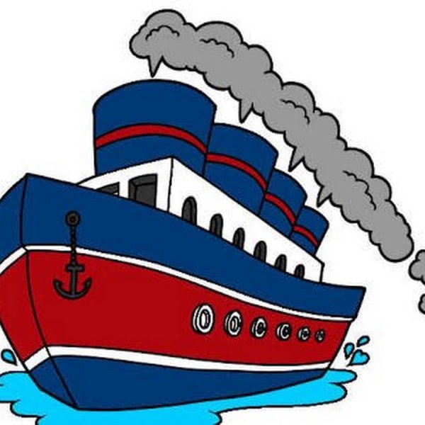 Пароход мультяшный