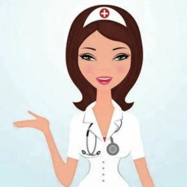 Мультяшный врач женщина