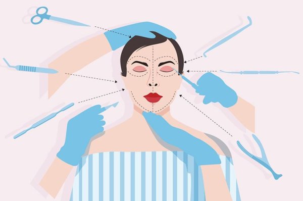 Врач косметолог шарж