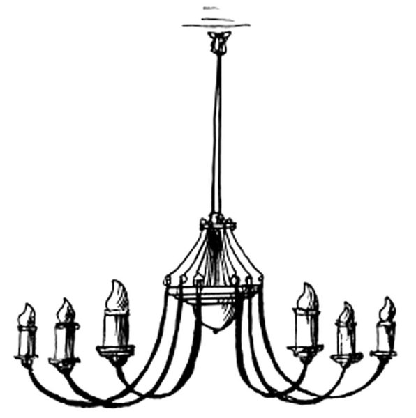 Нарисовать люстру