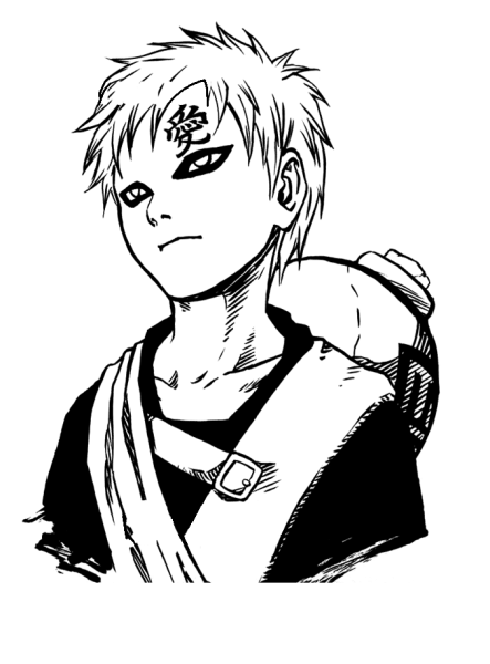 Рисунки Наруто Гаара и Наруто