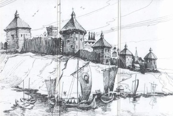 Крепость Самара 1586 рисунок