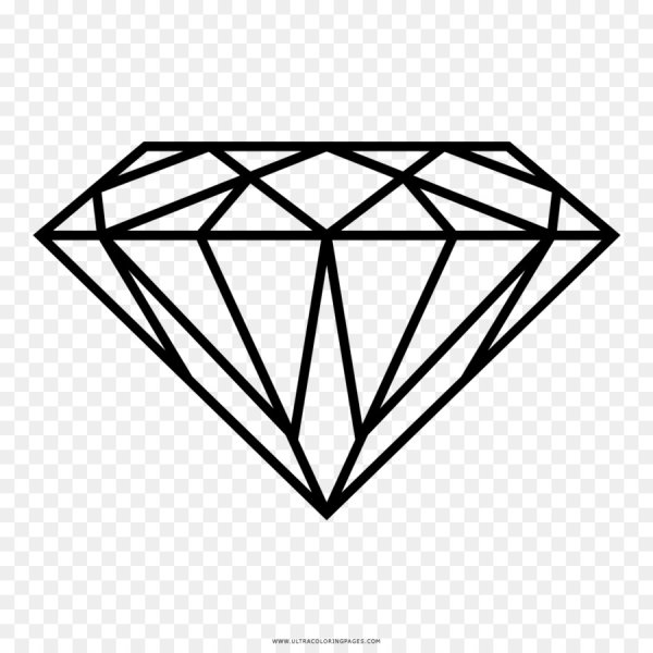 Контур бриллианта на прозрачном фоне