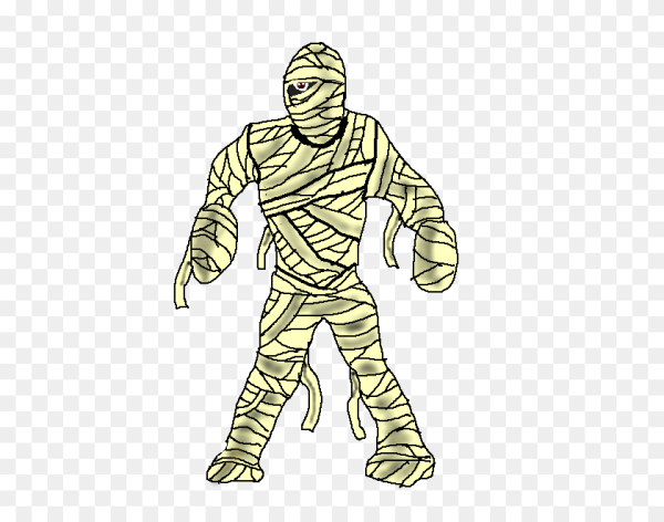 Раскраски на Хэллоуин Мумия