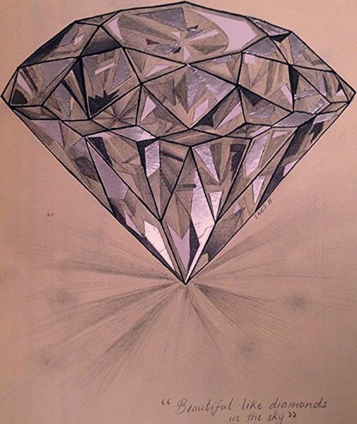 Бриллиант карандашом