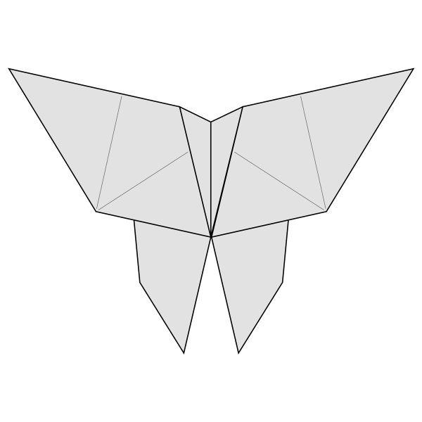 Оригами бабочка рисунок