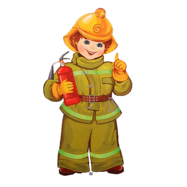 Пожарный на прозрачном фоне