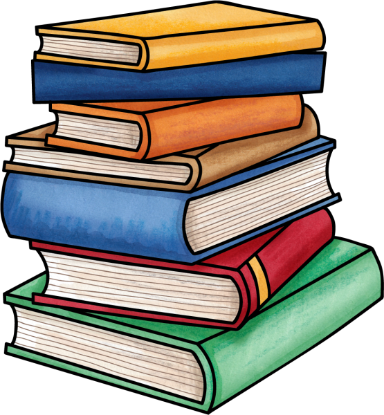 Стопка книг на прозрачном фоне