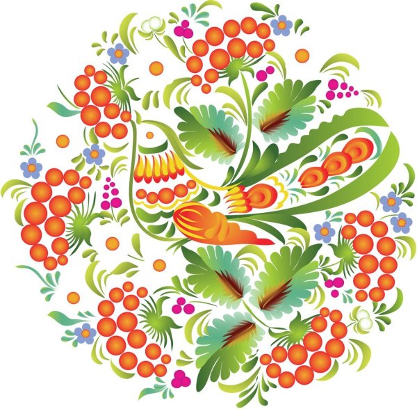 Петриковская роспись вектор