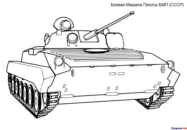 Раскраска танк