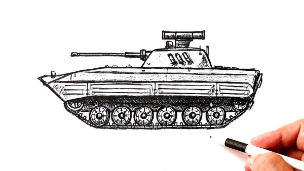 БМП 2 рисунок карандашом