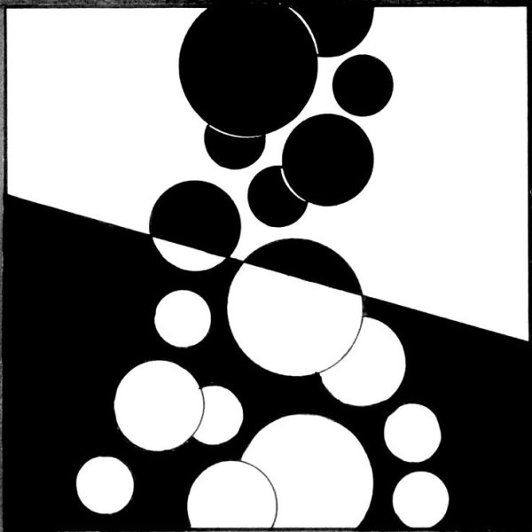 Контрастная композиция черно белая