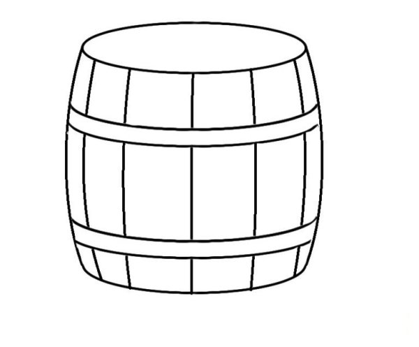 Бочка раскраска для детей