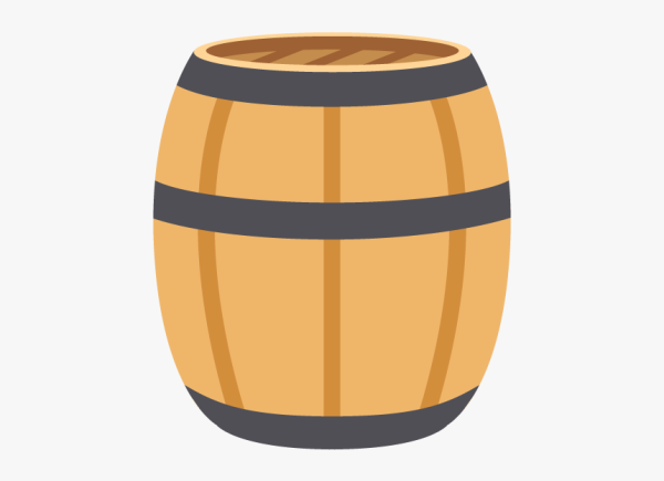 Деревянная бочка эмодзи