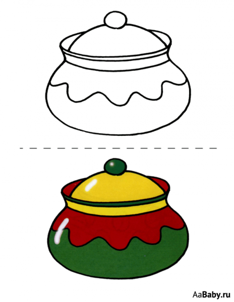 Посуда для рисования детям