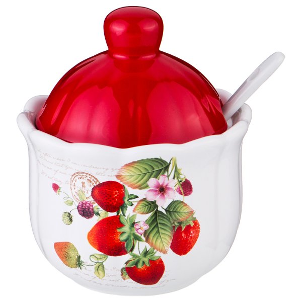 Сахарница "Agness", цвет: красный, 300 мл