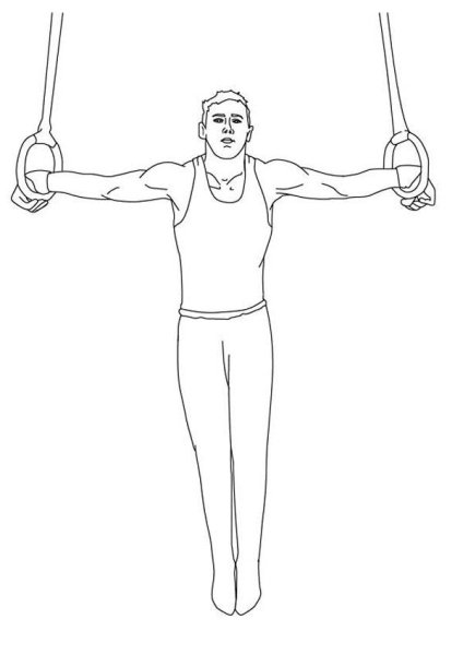 Спортивная гимнастика раскраска