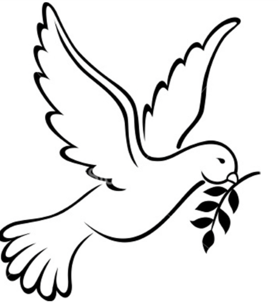 Голубь мира с веточкой