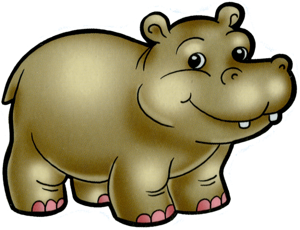 Рожица бегемота сбоку