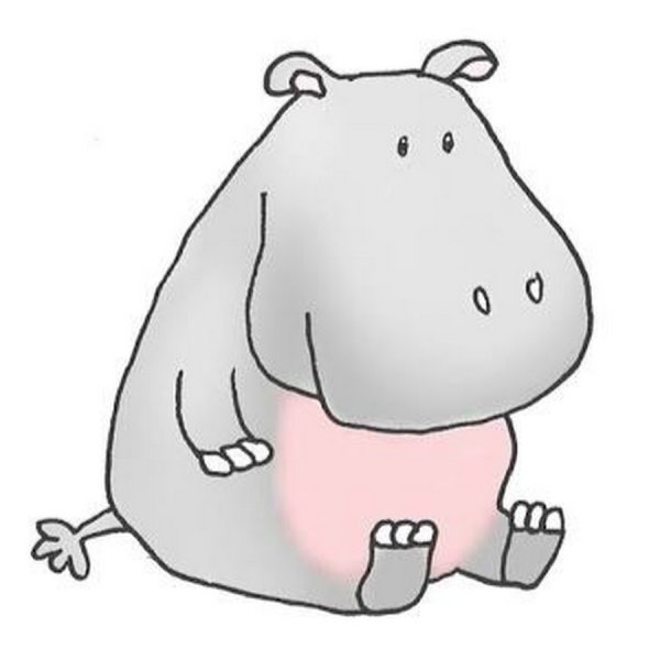 Бегемотик мультяшный