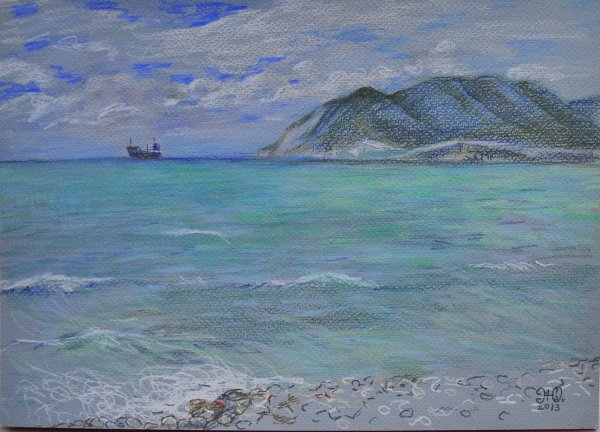 Нарисовать берега черного моря