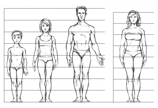 Человек схематично