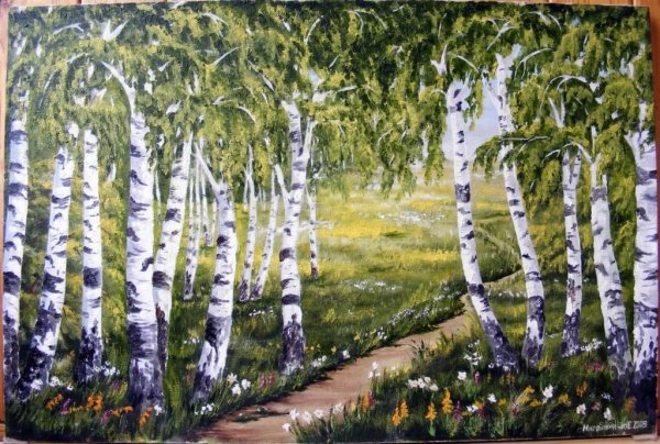 Живопись Ивана Бунина Берёзовая роща