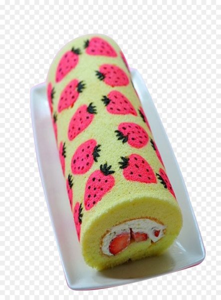 Рулет с клубникой