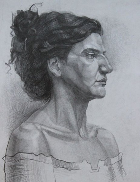 Портрет натурщика с плечевым поясом