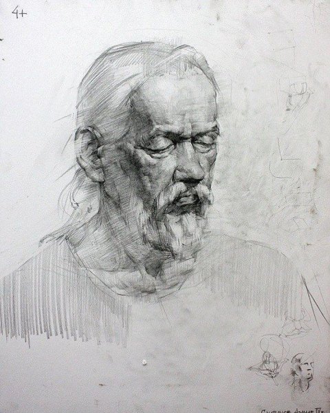 Академия Репина портрет пастелью