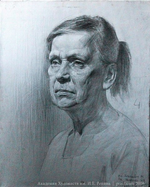 Штриховка Академическая портрет