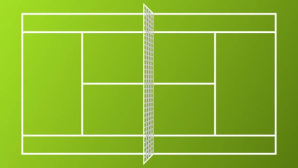 Теннисный корт вид сверху