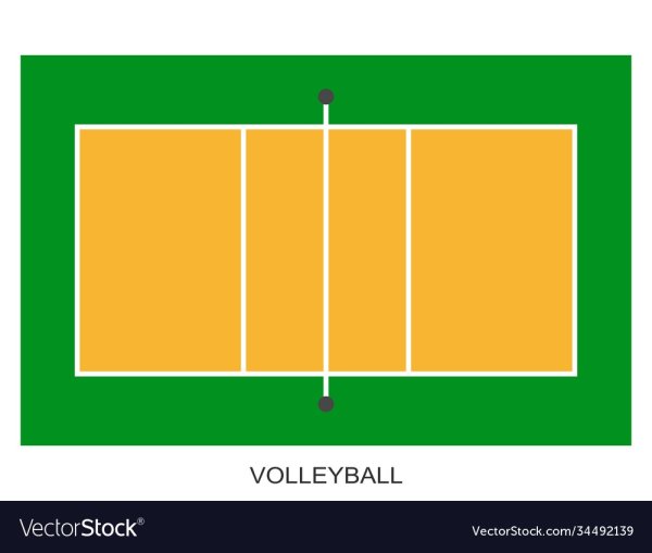 Волейбольная площадка схема вид сверху