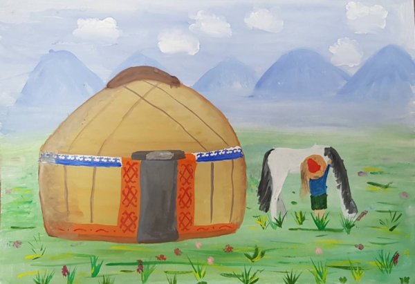 Юрта красками