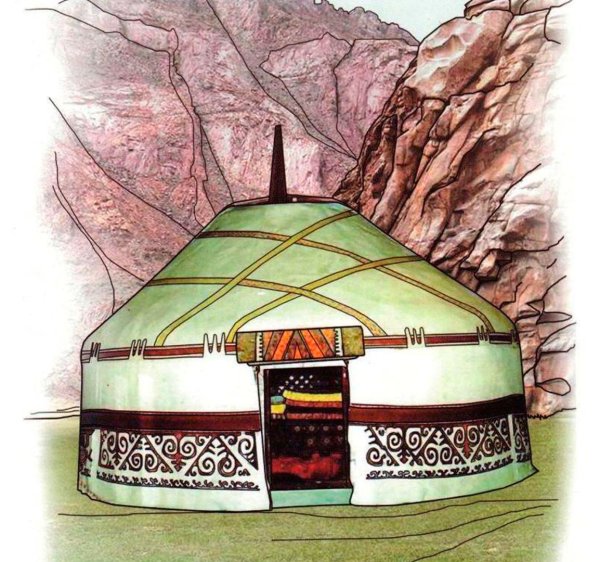 Рисование юрту для детей