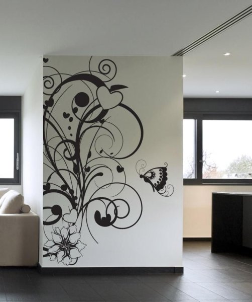 Декоративные узоры на стене