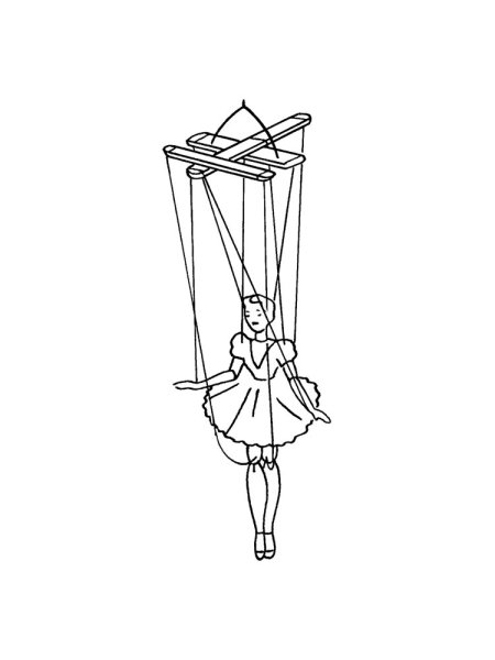 Кукла марионетка девочка