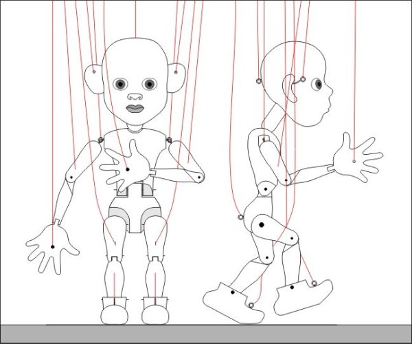 Человек на веревочках