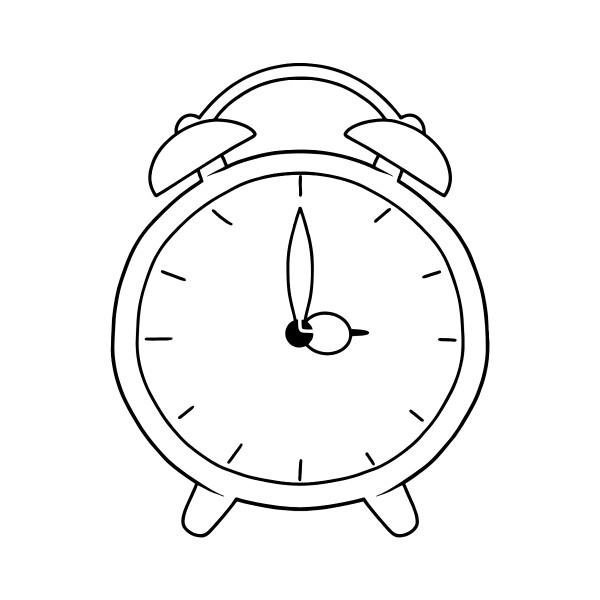 Будильник раскраска