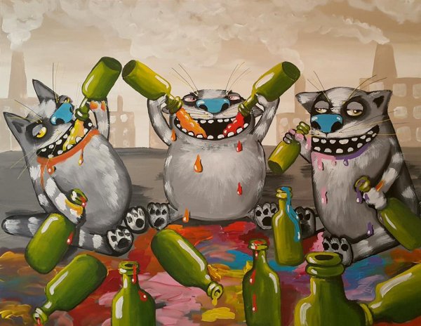 Вася Ложкин коты бухают