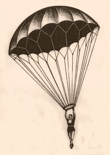 Парашют раскраска для детей